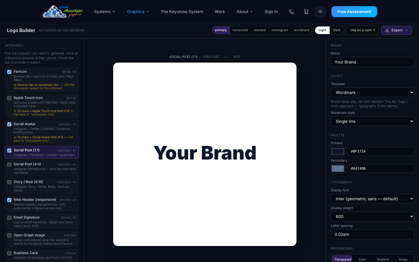 Logo Builder in the browser