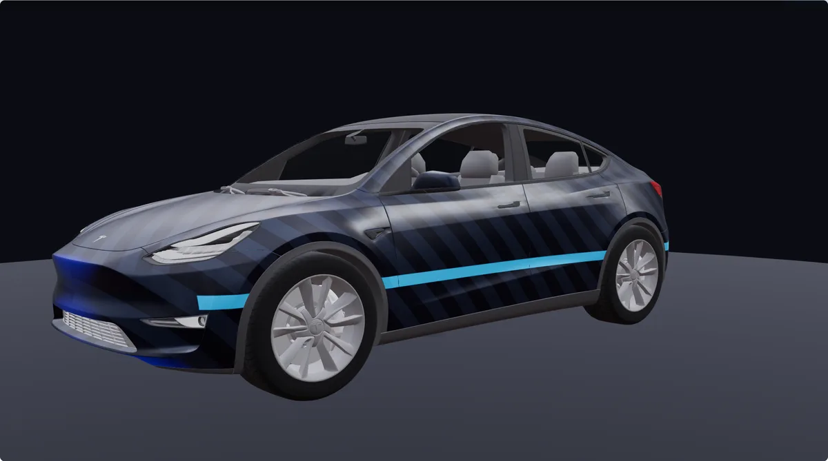 SUV with a wrap design, 3D preview